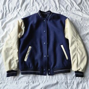 H&M Navy Varsity Jacket